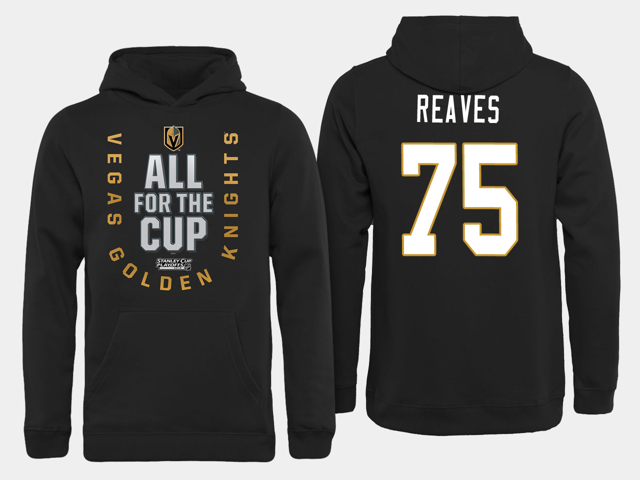 Men NHL Vegas Golden Knights #75 Reaves All for the Cup hoodie